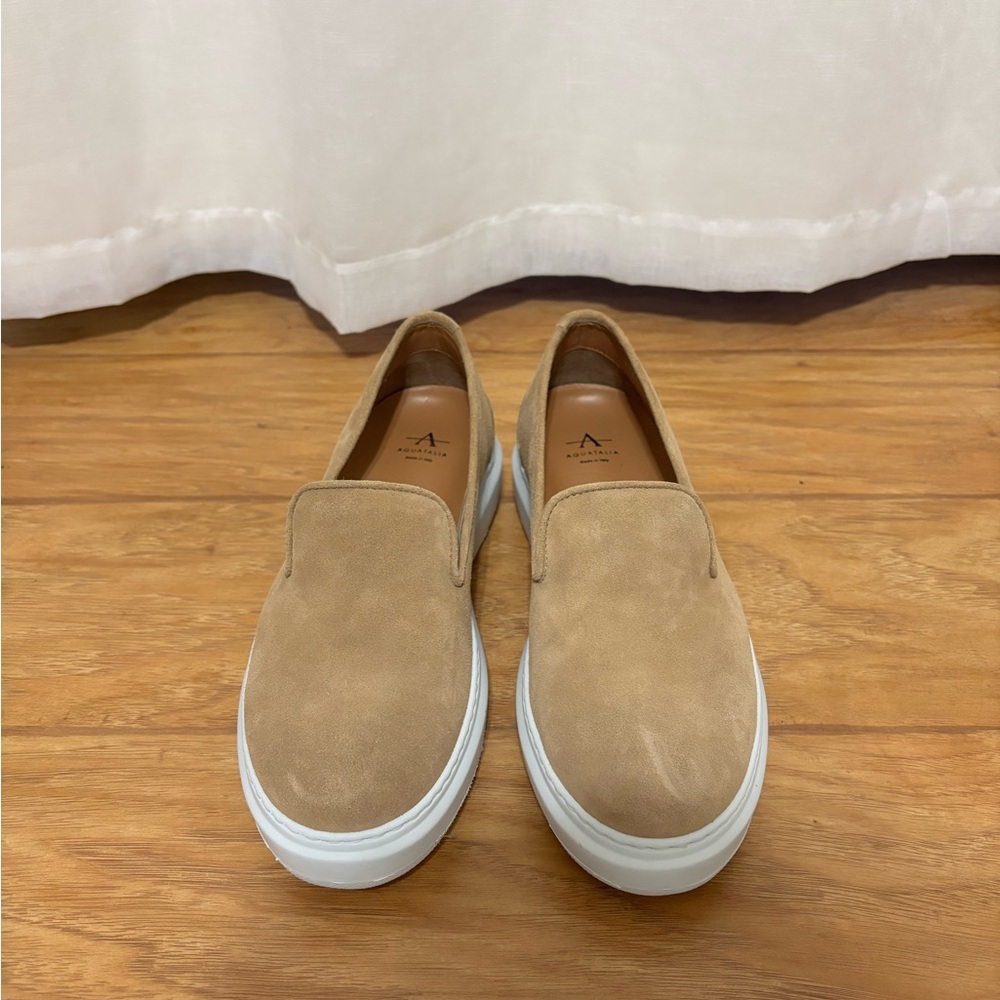 Aquatalia Tan Women's Slip-On Flats